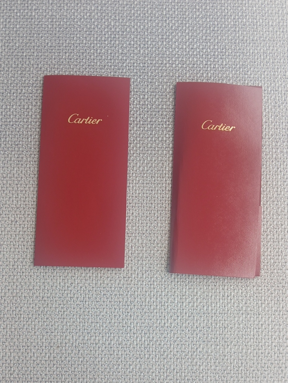 Cartier Burgundy Red Booklet Pair with Gold Logo